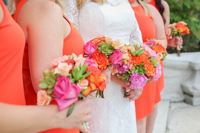 We love these ladies bright and beautiful wedding bouquets!