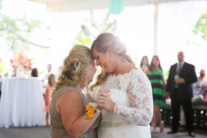 Such a sweet snap of the Bride and her Mom during the parent dances!