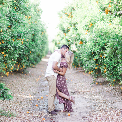 We're swooning over this uber romantic vineyard engagement!