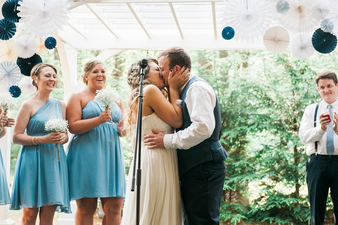 We're in love with this super sweet snap of this couple's big day!