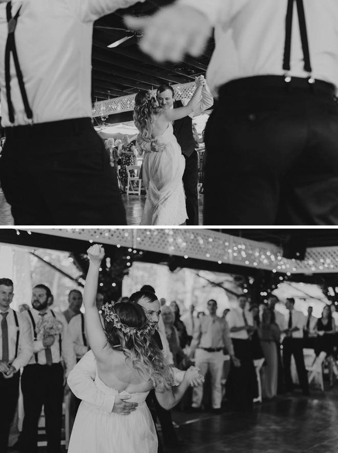 Swooning over this couple's fun first dance and reception!