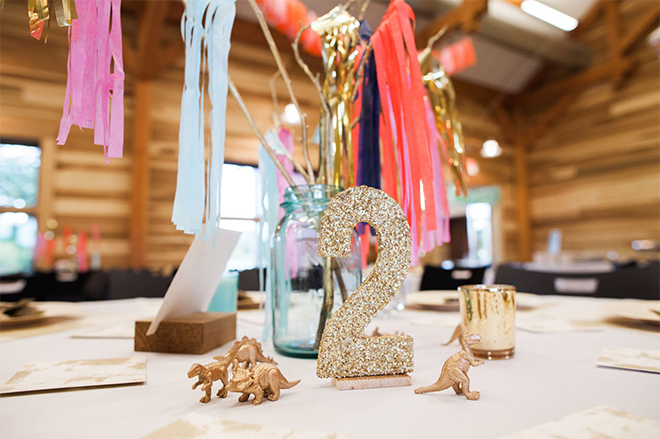 These streamers on a stick are a simple and affordable DIY centerpiece.  