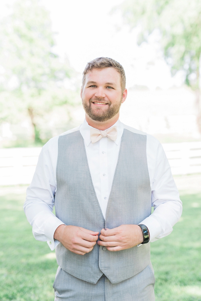 The Handome Groom getting ready for the big day!