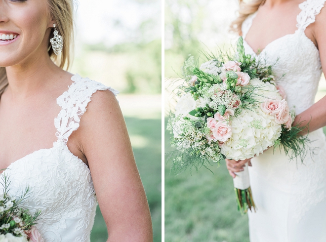 We're in LOVE with this Bride's soft and romantic wedding day style!