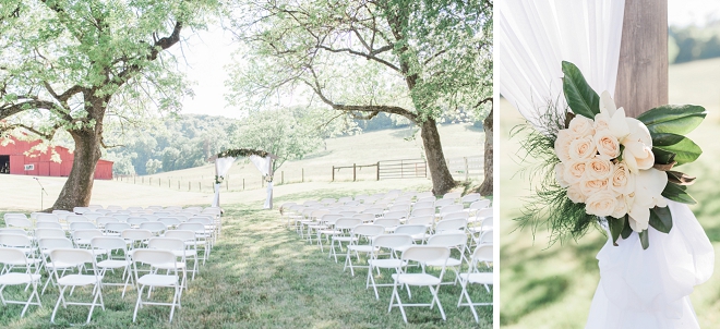 Sweet outdoor ceremony at this Nashville wedding!