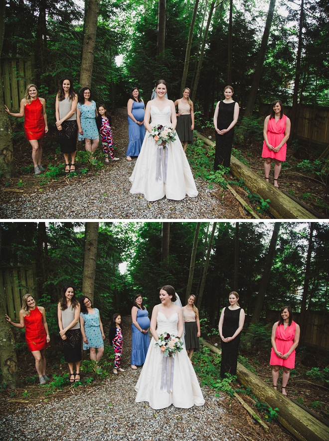 Sweet snap of the Bride and her non-Bridesmaids before the ceremony!