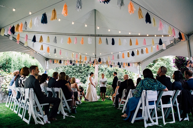 We're crushing on this stunning and intimate backyard wedding!