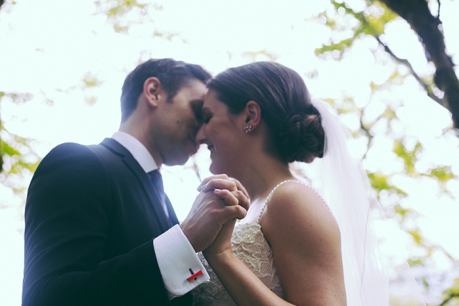 We're swooning over this gorgeous Mr. and Mrs. and their stunning backyard wedding!