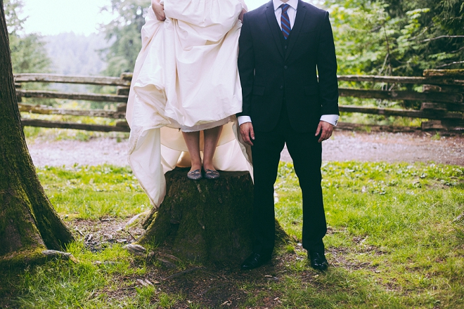 We're swooning over this gorgeous Mr. and Mrs. and their stunning backyard wedding!