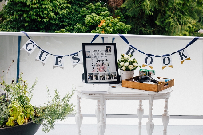 We are in LOVE with this darling Polaroid guest book!