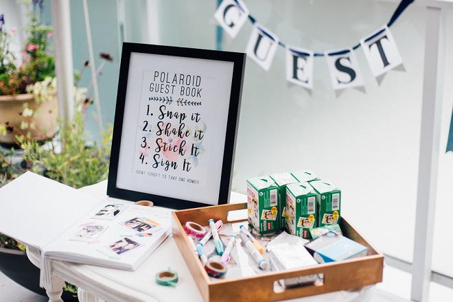 We are in LOVE with this darling Polaroid guest book!