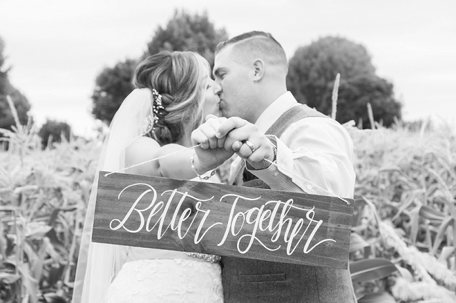 We're crushing on this couple's stunning rustic wedding and sweet photos!