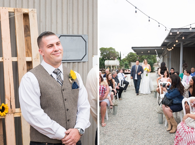 We're crushing on this Bride and Groom's ceremony! So sweet!