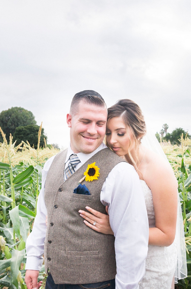 We're crushing on this couple's stunning rustic wedding and sweet photos!