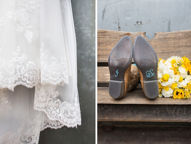 We're in love with this rustic Bride's details for the big day!
