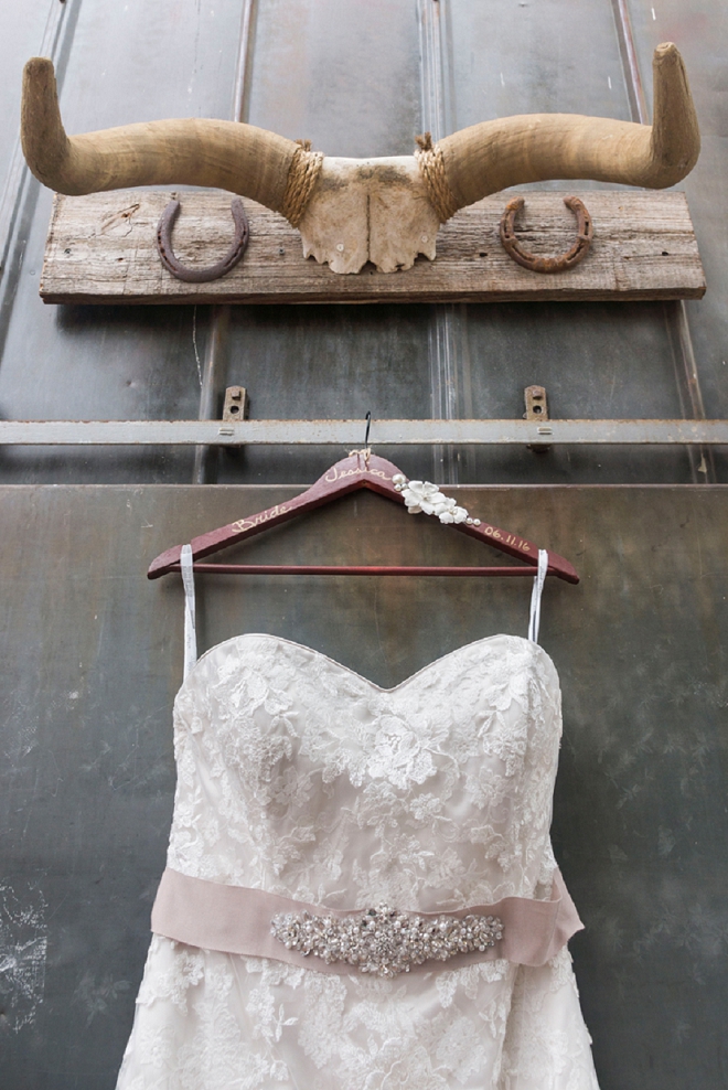 We love this dress shot with rustic touches! So cute!