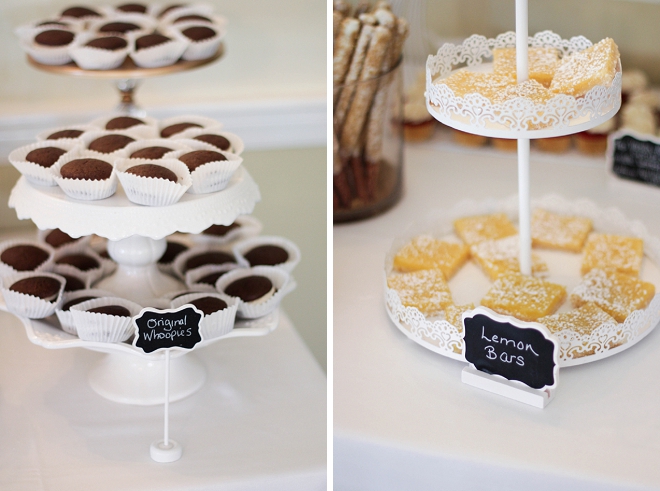 Loving this couple's gorgeous and delicious wedding dessert bar!