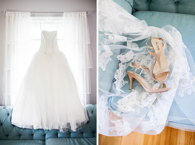 We are swooning over this stunning dress shot and the Bride's darling details! LOVE!