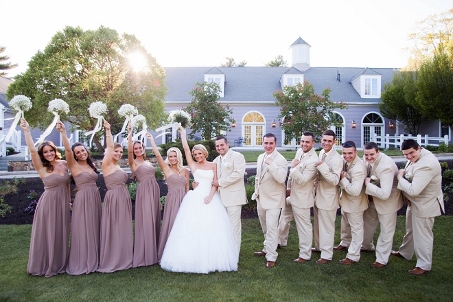 We love this darling Mr. and Mrs. and their gorgeous bridal party!
