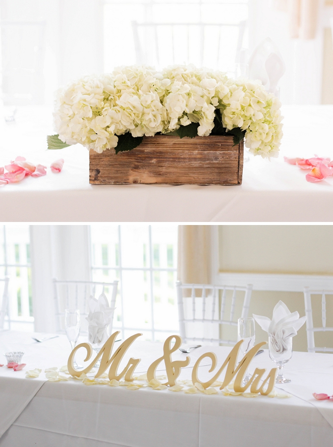 How gorgeous are these centerpiece flower boxes at their gorgeous reception?! Find out where to buy them!
