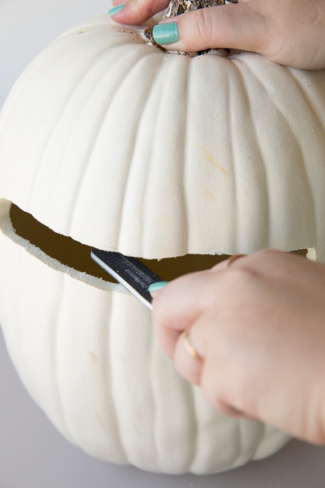 Learn how to turn a foam pumpkin into the most perfect fall wedding card box!