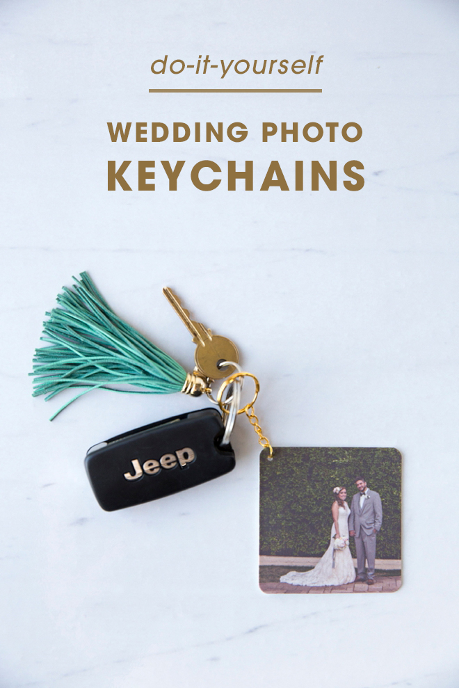Learn how to make the most adorable wedding photo shrinky-dink keychains!