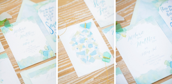 In LOVE with this gorgeous watercolor invitation set! Stunning!