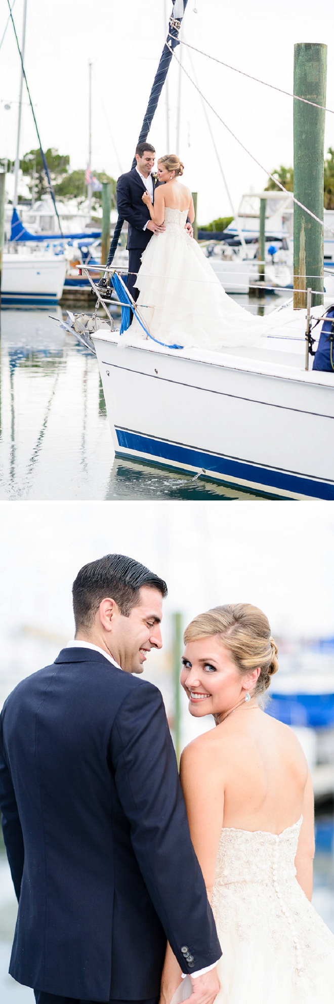 Crushing on this couple and their nautical styled coastal wedding!