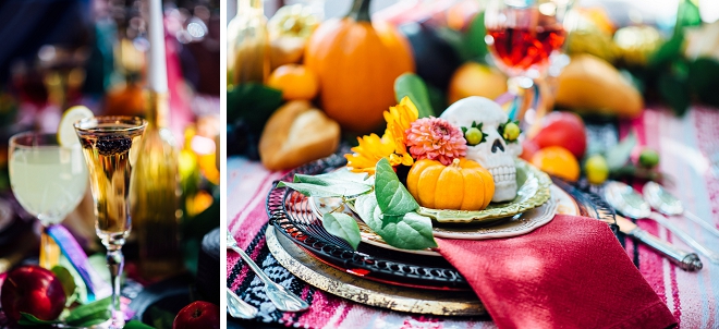 We love the skull and colorful details at this stunning styled Day of the Dead shoot!