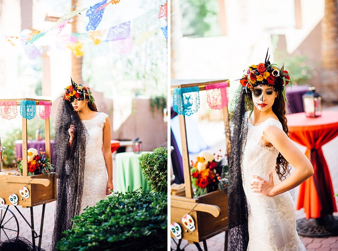 We are in LOVE with this stunning styled Day of the Dead wedding shoot!