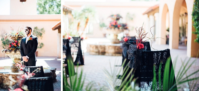 We love the ceremony details at this stunning styled Day of the Dead shoot!