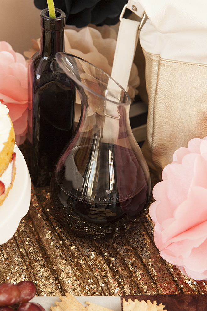 Personalized wine decanter, the perfect gift for a bride and groom!