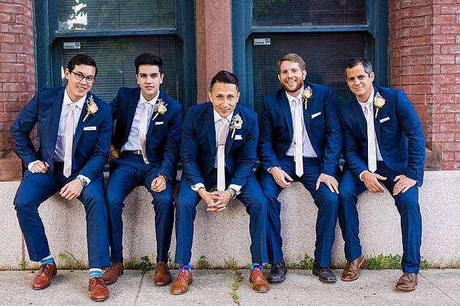 Great shot of the Groom and his Groomsmen ready for the big day!