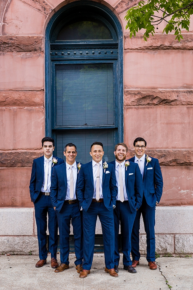 Great shot of the Groom and his Groomsmen ready for the big day!