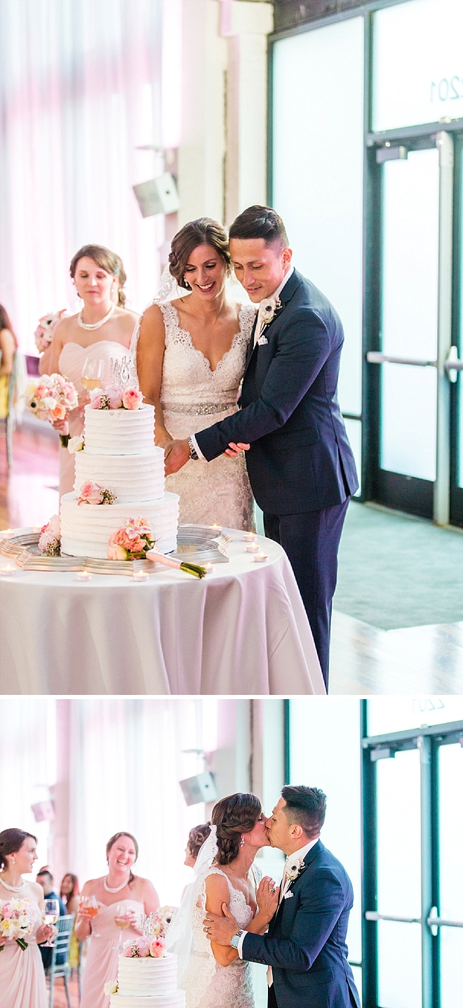 We love this super sweet cake cutting with this darling Mr. and Mrs!