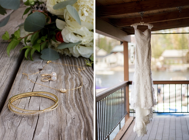 The Bride's darling details are super gorgeous at this lakeside wedding!