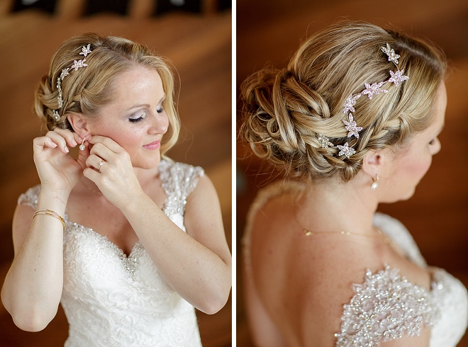 The beautiful bride getting ready for the big day!