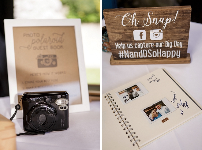 We love this Polaroid guest book idea!