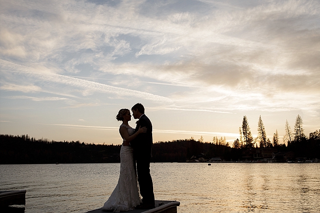 We love this couple's stunning lakeside wedding at Bass Lake!