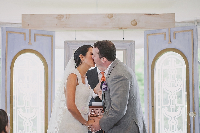 The first kiss as Mr. and Mrs!