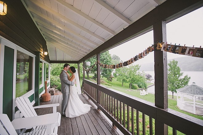 We're in love with this Mr. and Mrs. and their stunning lakeside wedding!