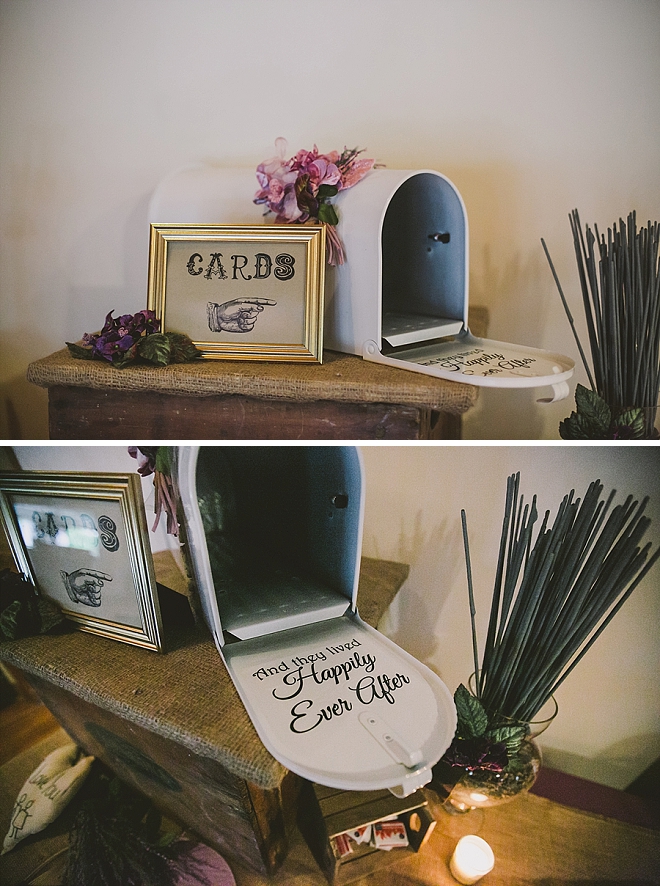 How cute is this Happily Ever After DIY'd card holder mailbox?! We're in LOVE!