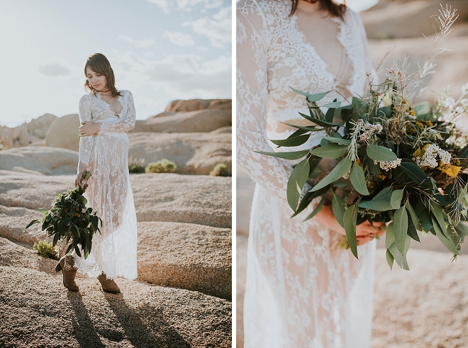 How stunning is this Bride at her boho-chic engagement session!