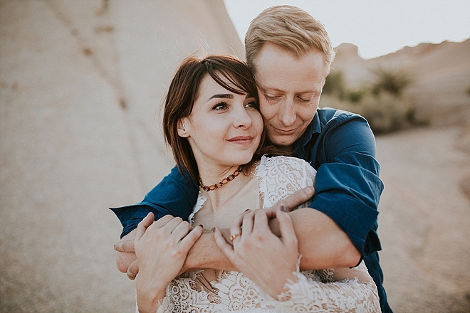 We're swooning over this super romantic desert engagement!