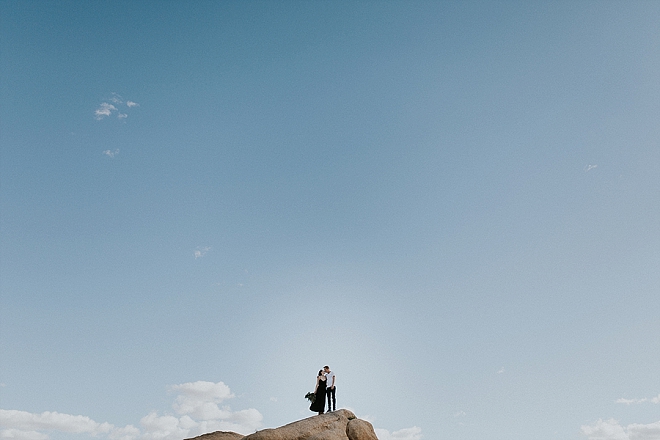 We're swooning over this super romantic desert engagement!