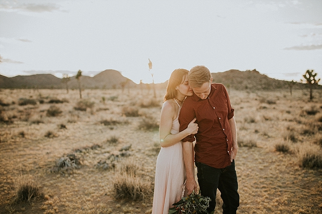 We're swooning over this super romantic desert engagement!