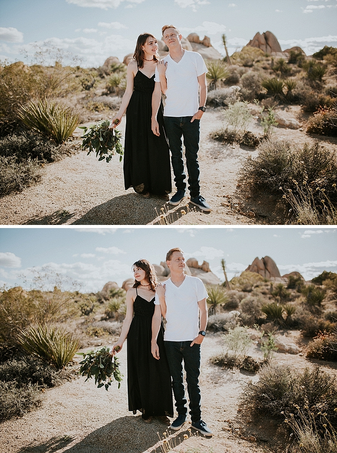 We're swooning over this super romantic desert engagement!