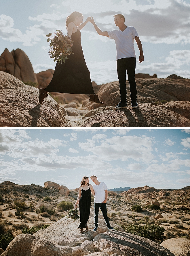 We're swooning over this super romantic desert engagement!