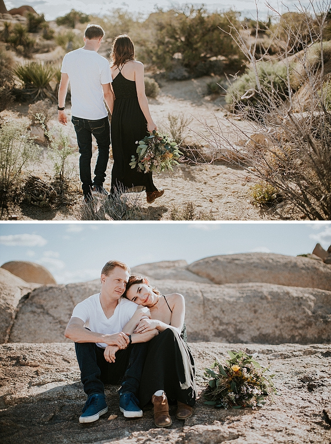 We're swooning over this super romantic desert engagement!