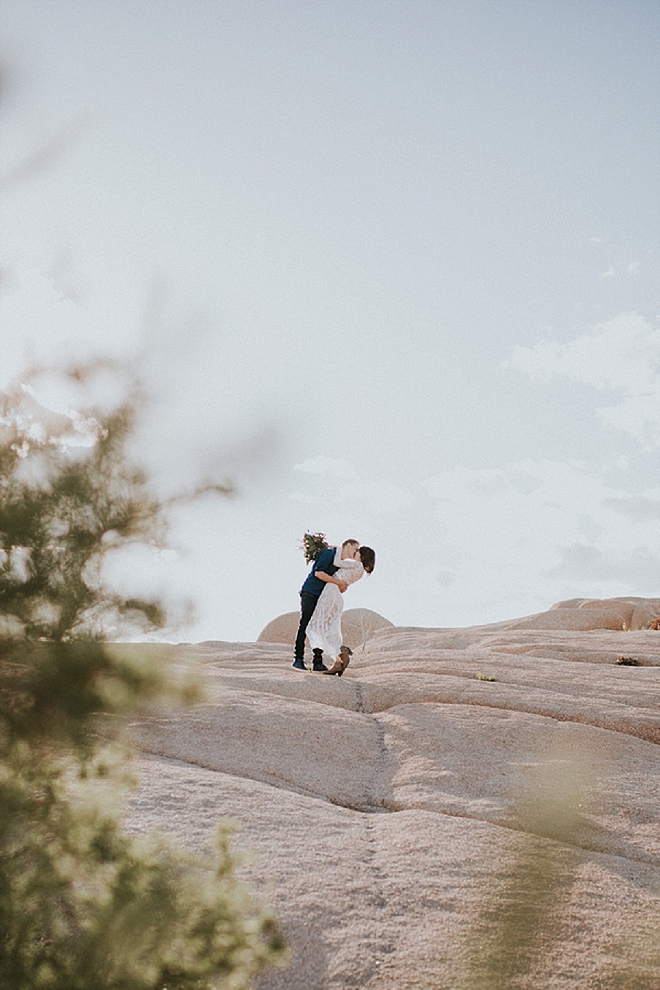 We're swooning over this super romantic desert engagement!